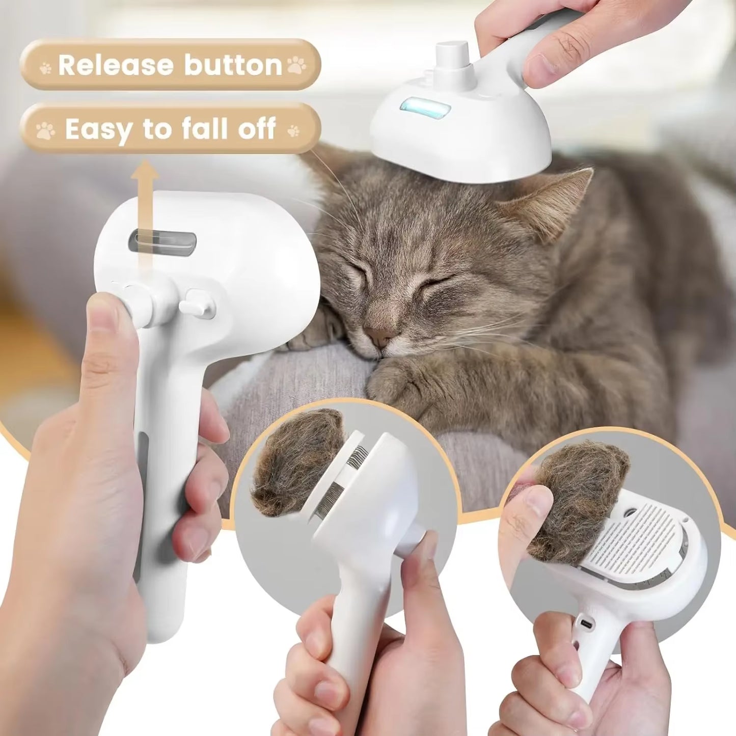 Pets Steam Brush 3 in 1